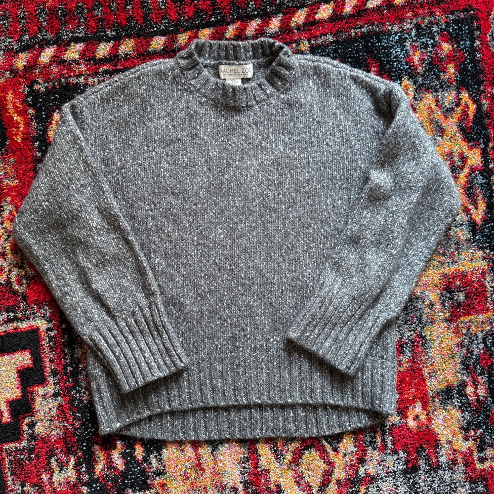 Gray & White Speckled Sweater